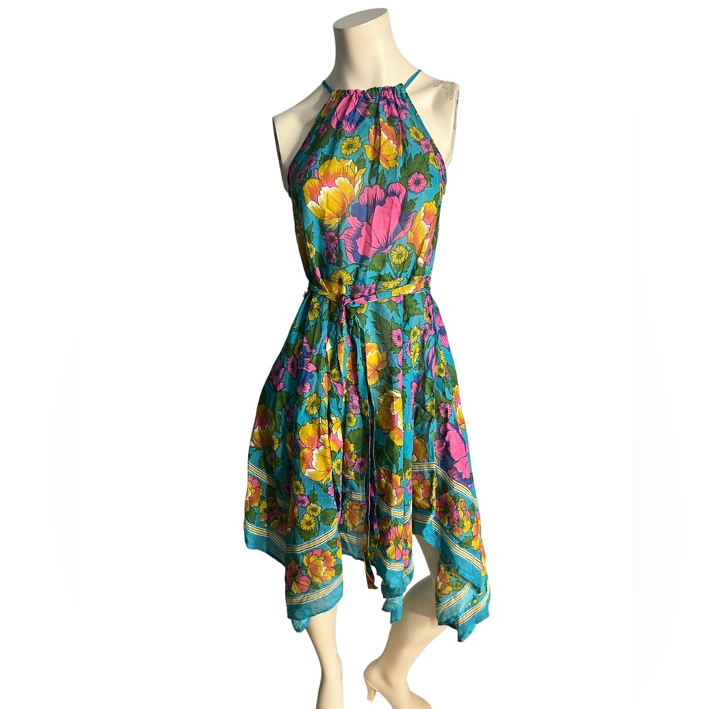 Anthropologie Lilka floral halter dress XS